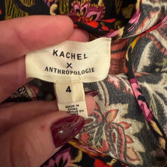 Anthropologie x Kachel Black Red Floral Wide Leg
Loose Fit Sleeveless Jumpsuit 4 - Picture 11 of 13